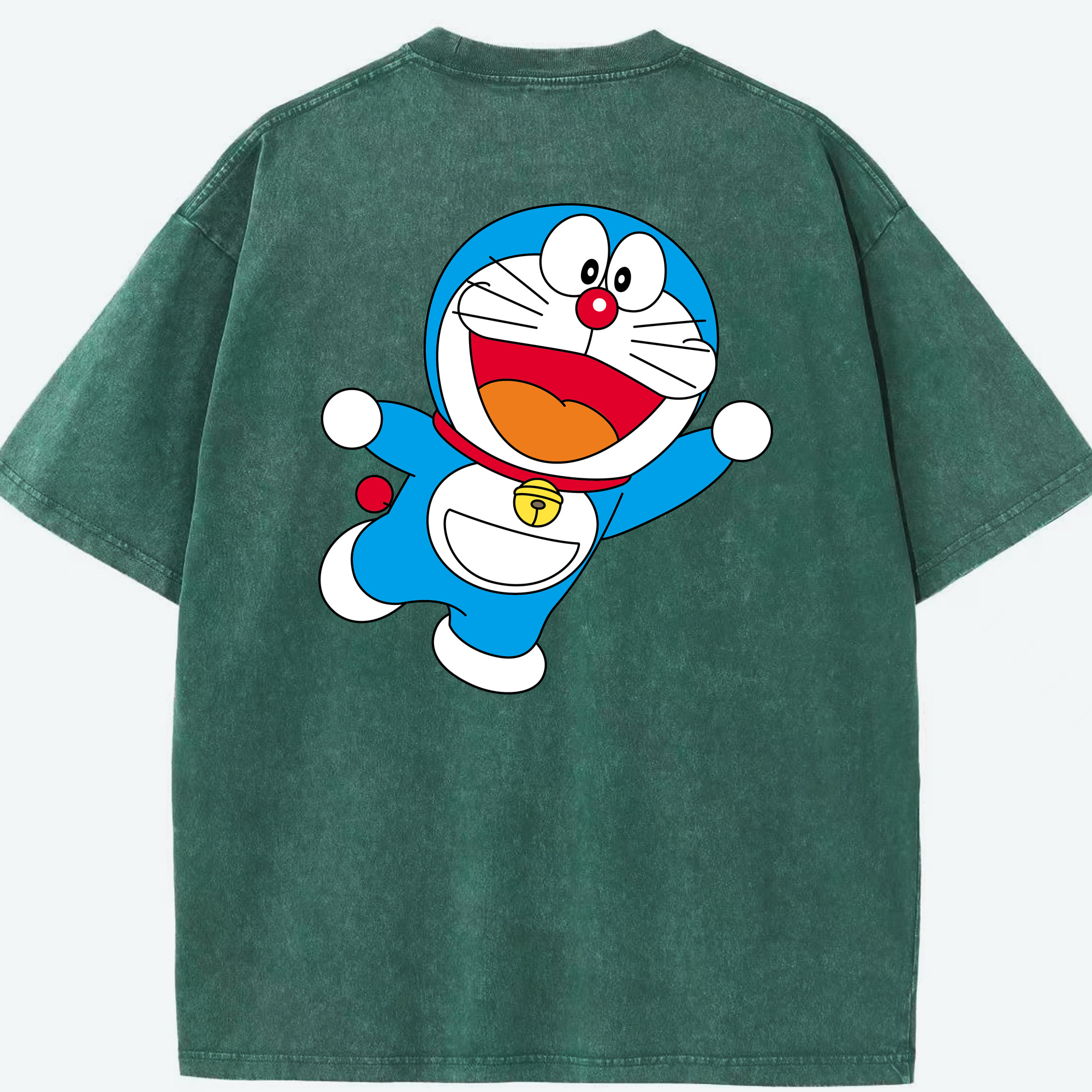 （画像用） ドラえもん Doraemon 綿100% ヴィンテージ風 半袖Tシャツ（背面プリント）